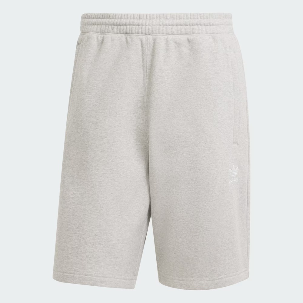 Adidas Originals Mens Trefoil Essentials Shorts, Medium Grey Heather, NWT